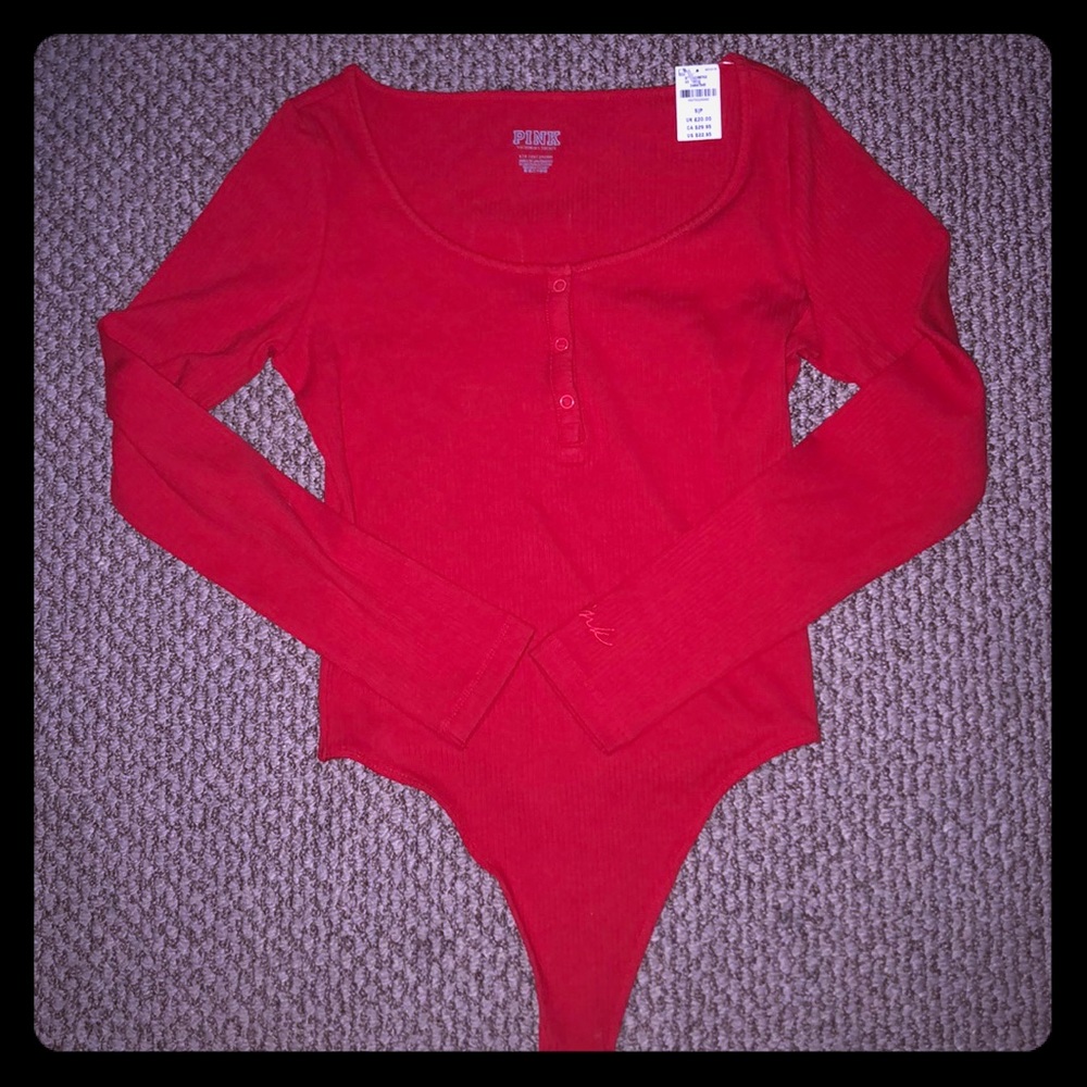 PINK Red Body Suit